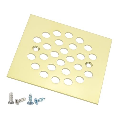 Shower Strainer Drain Trim Set 4-1/4", 1 Pcs 304 Stainless Steel Square — PATIKIL