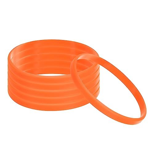 Silicone Bracelets, 6 Pack Colored Rubber Wristbands Blank Stretch Sports — PATIKIL