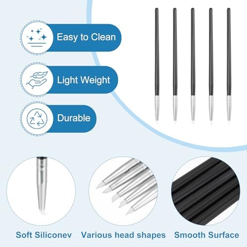 Silicone Clay Sculpting Tool, 15 Pcs Clay Shaping Tool Soft Rubber view 3