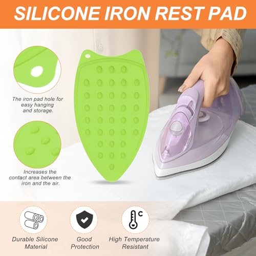 Silicone Iron Rest Pad, 2 Pcs Multipurpose Hot Heat Resistant Iron Rest view 3