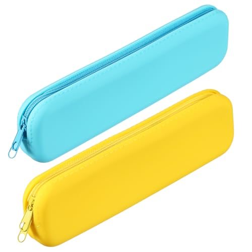 Silicone Pen Case 2Pcs Rectangular Small Pencil Pen Pouch — PATIKIL