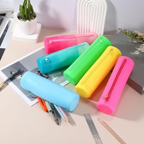 Silicone Pen Case, Waterproof Aesthetic Soft Cosmetic Storage Bag Bible view 5