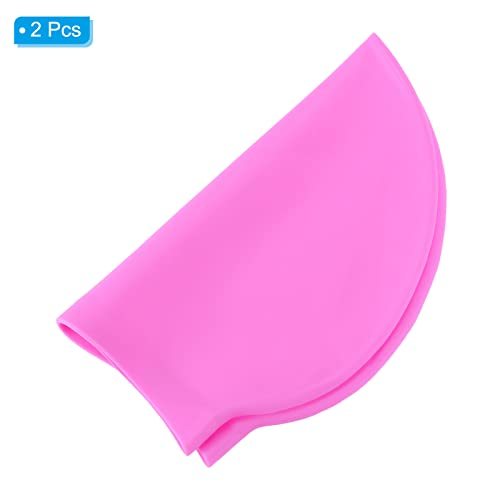Silicone Swim Cap, 2 Pack Waterproof Swimming Hat Non-Slip Adult Swimming view 3