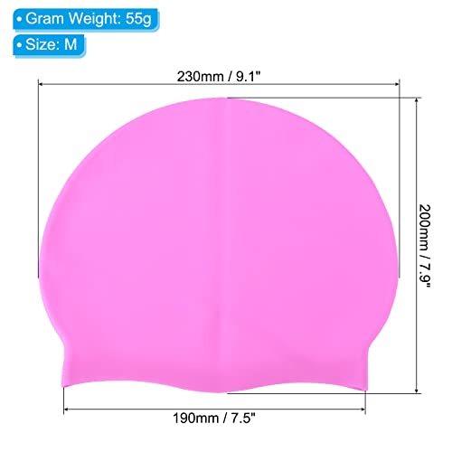 Silicone Swim Cap, 2 Pack Waterproof Swimming Hat Non-Slip Adult Swimming view 2