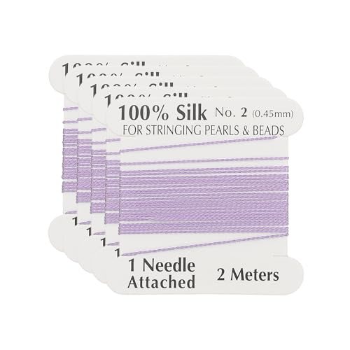 Silk Cord Thread, 5 Pcs Pure Silk Beading Thread Cord Size 0.45 mm — PATIKIL