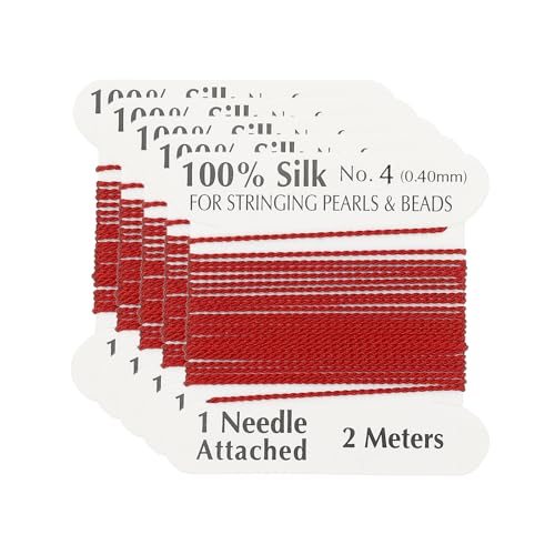 Silk Cord Thread, 5 Pcs Pure Silk Beading Thread Cord Size 0.6 mm — PATIKIL