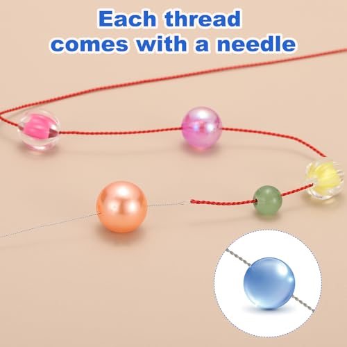 Silk Cord Thread, 5 Pcs Pure Silk Beading Thread Cord Size 0.6 mm view 3