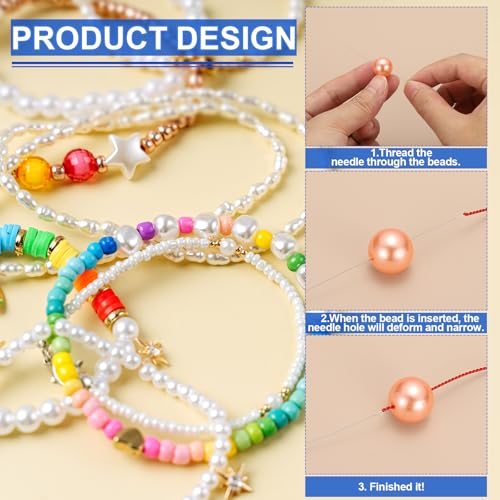 Silk Cord Thread, 5 Pcs Pure Silk Beading Thread Cord Size 0.6 mm view 4