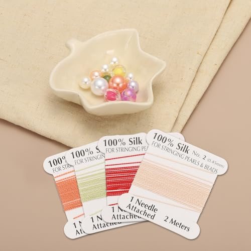 Silk Cord Thread, 5 Pcs Pure Silk Beading Thread Cord Size 0.6 mm view 5