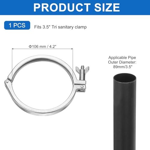 Silver, 304 Stainless Steel Clamp, Sanitary Fittings view 2