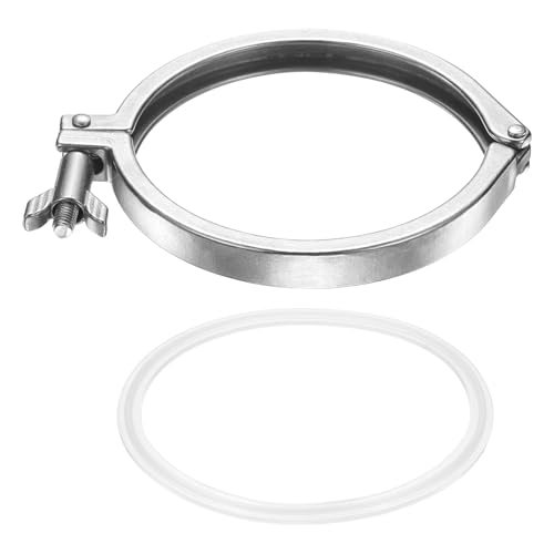 Silver, 304 Stainless Steel Clamp, Sanitary Fittings — PATIKIL