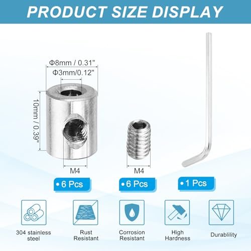 Silver, 304 Stainless Steel Single Hole Lock Cable Clamps Clip view 2