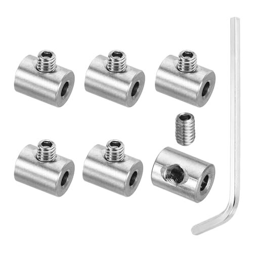 Silver, 304 Stainless Steel Single Hole Lock Cable Clamps Clip — PATIKIL