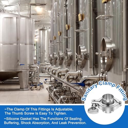 Silver, Sanitary Clamp Fitting, 304 Stainless Steel Heavy Duty Sanitary view 4