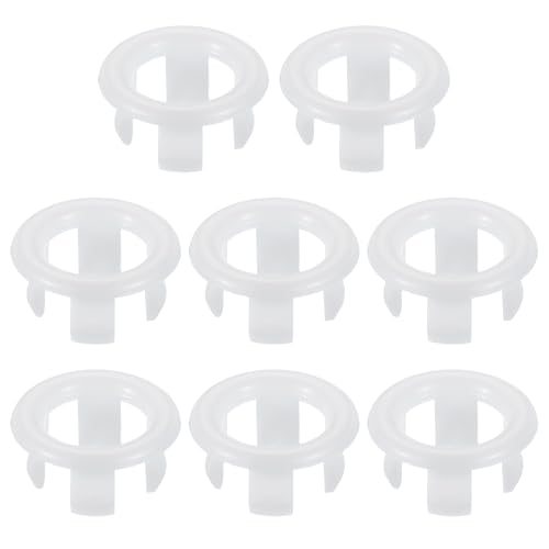 Sink Overflow Ring 8Pcs Bathroom Sink Overflow Drain Cover in White — PATIKIL