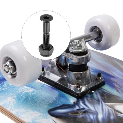 Skateboard Hardware Kit 1-1/8", 8pcs 8.8 Mounting Screws, Black view 4