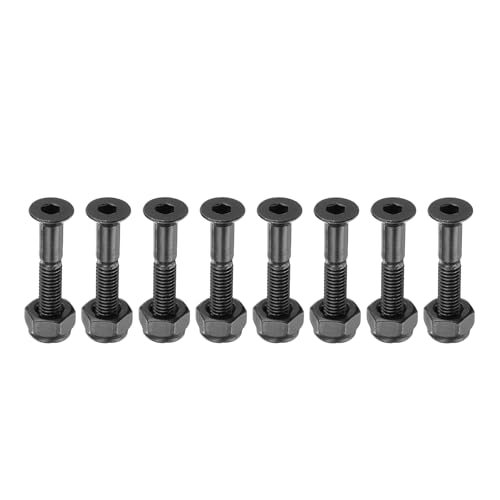 Skateboard Hardware Kit 1-1/8", 8pcs 8.8 Mounting Screws, Black — PATIKIL