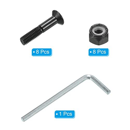 Skateboard Hardware Kit, 1" Mounting Screws Hex Head Bolts Nuts Set view 3