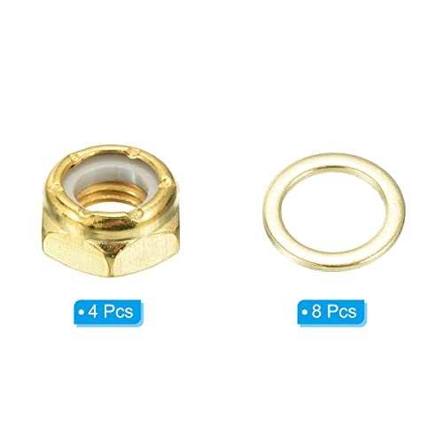 Skateboard Lock Nuts Set, 5/16 Skateboard Truck Axle Washers Spacer view 3