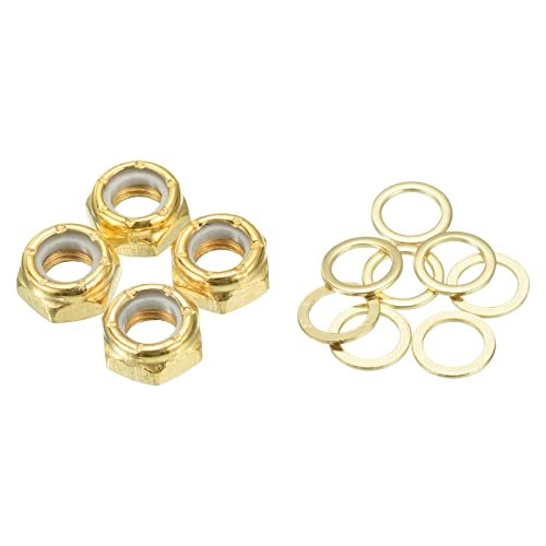 Skateboard Lock Nuts Set, 5/16 Skateboard Truck Axle Washers Spacer — PATIKIL