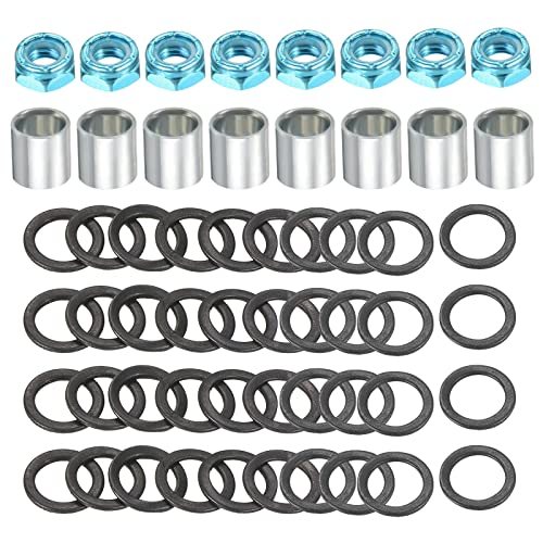 Skateboard Truck Hardware Kit, Skateboard Truck Lock Nuts Axle Washers — PATIKIL