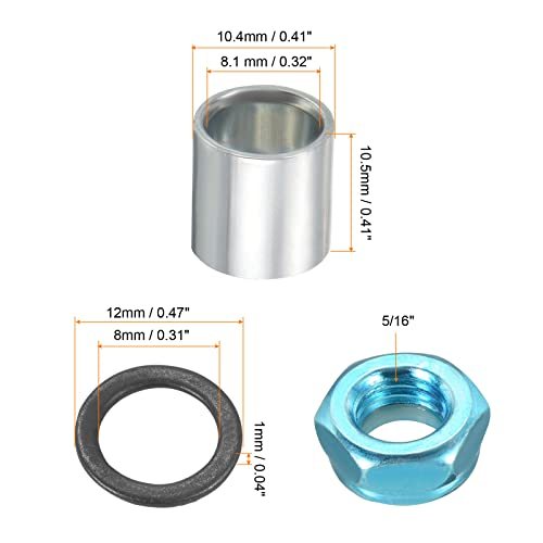 Skateboard Truck Hardware Kit, Skateboard Truck Lock Nuts Axle Washers view 2