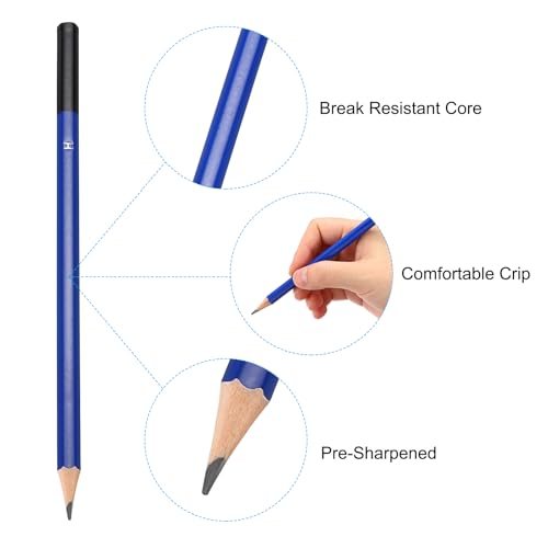 Sketch Pencils for Drawing Art Pencils Graphite Wood Pre-sharpened for view 4