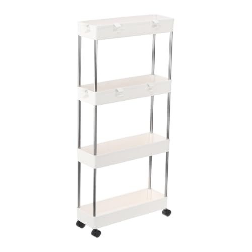 Slim Storage Cart, 4 Tier Mobile Shelving Unit Bathroom Storage Organizer — PATIKIL