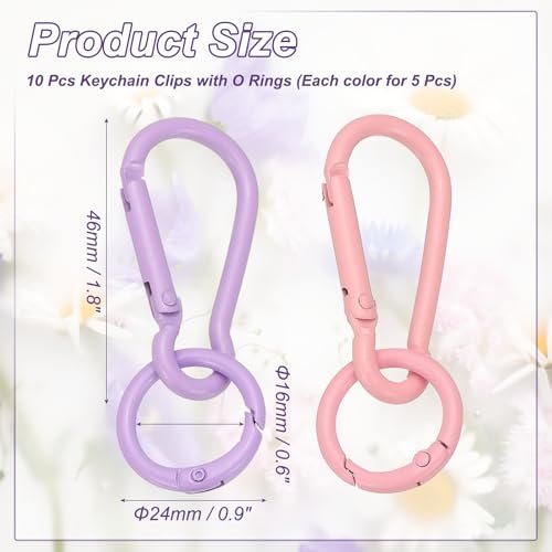 Small Metal Alloy Keychain Clips view 2