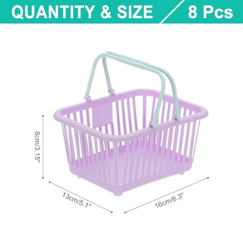 Small Plastic Basket, Mini Storage Basket, Grocery Tiny Shopping Baskets view 2