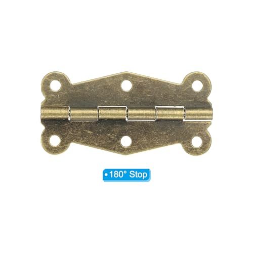 Small Vintage Box Hinges 2 Inch, Brown view 3