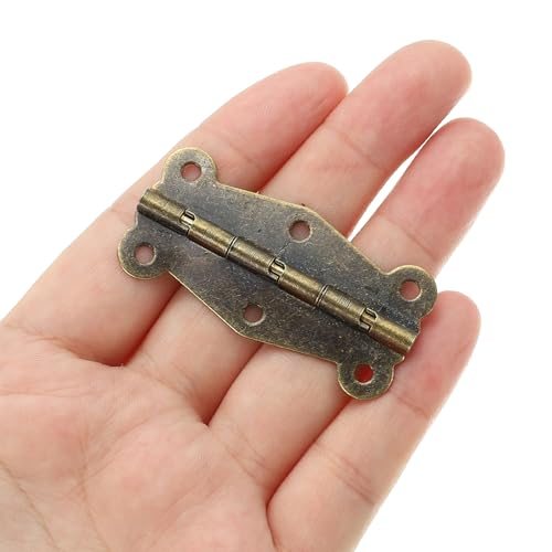 Small Vintage Box Hinges 2 Inch, Brown view 4