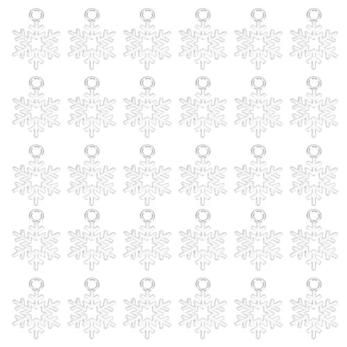 Snowflake Charm for Jewelry Making 100Pcs(Bright Silver), Alloy Winter — PATIKIL