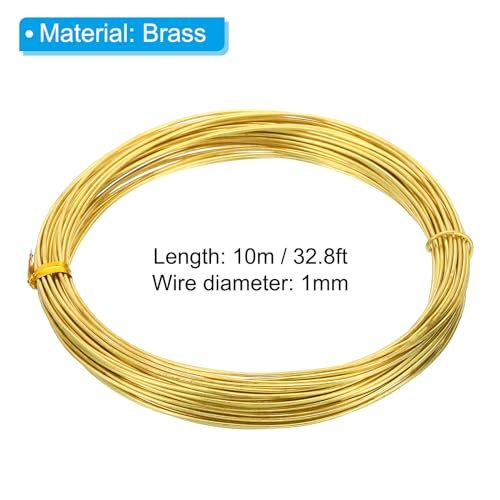 Soft Brass Wire 18Gauge 1mm 10m Craft Wire 1Pcs, Pure Brass Jewelry view 2