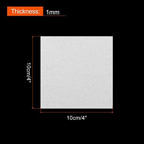 Soft Felt Sheets Fabric Craft Sheets White 4 Inch x 4 Inch view 2