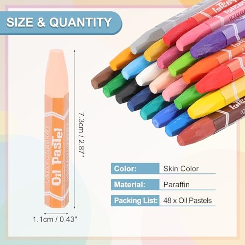 Soft Oil Crayons Pastels Stick, Vibrant Creamy Art Supplies Bulk view 2