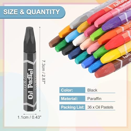 Soft Oil Crayons Pastels Stick, Vibrant Creamy Art Supplies Bulk view 2
