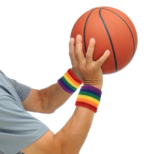 Sports Wristbands 8x10cm, 2 Pack Athletic Cotton Terry Cloth Absorbent view 5
