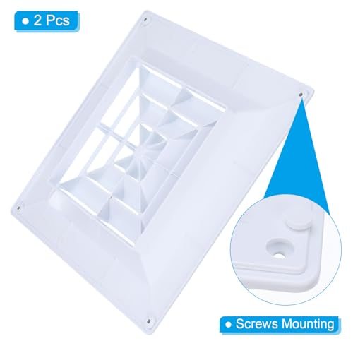 Square Air Vent Cover 14 x 14 Inch, 2pcs Plastic Air Return Grille view 3