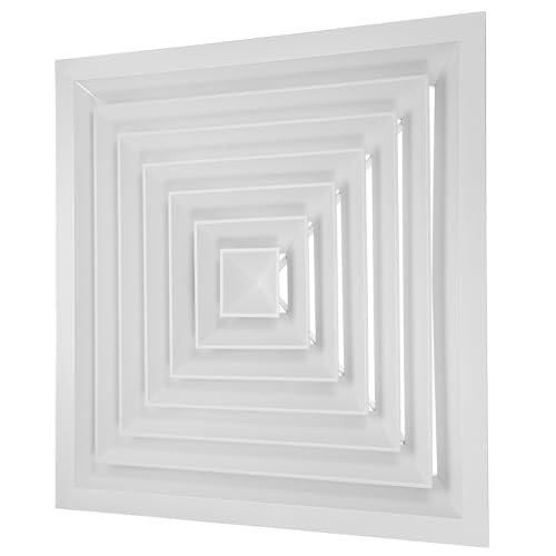 Square Ceiling Diffuser Aluminum Square Vent Cover 17x17 in White — PATIKIL