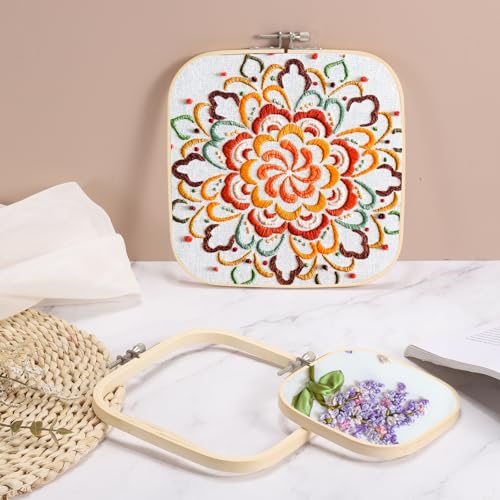 Square Embroidery Hoops, Adjustable Ring Embroidery Frame Punch Needle view 5