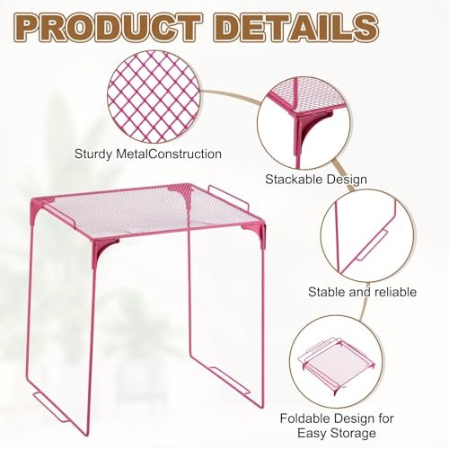 Stackable Locker Shelf Organizer Metal Storage Rack Organizer view 3