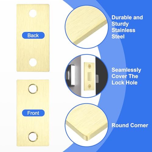 Stainless Steel, Deadbolt Covers Plate view 3