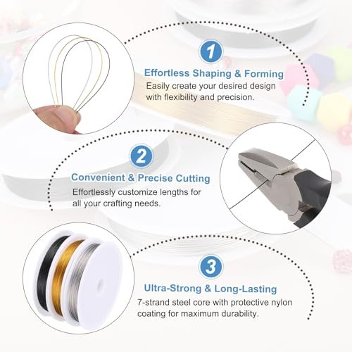 Stainless Steel Nylon Coated, Bead Cord Stringing Wire view 3