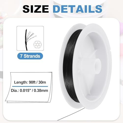 Stainless Steel Nylon Coated, Bead Cord Stringing Wire view 2