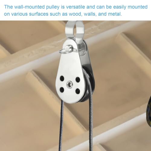 Stainless Steel Nylon Marine Pulley, 6Pcs Pulley Block Rope Single Pulley view 5