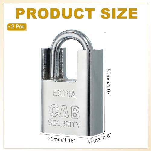 Stainless Steel Padlocks Keyed Different 30mm (1-3/16") 2 Pcs view 2
