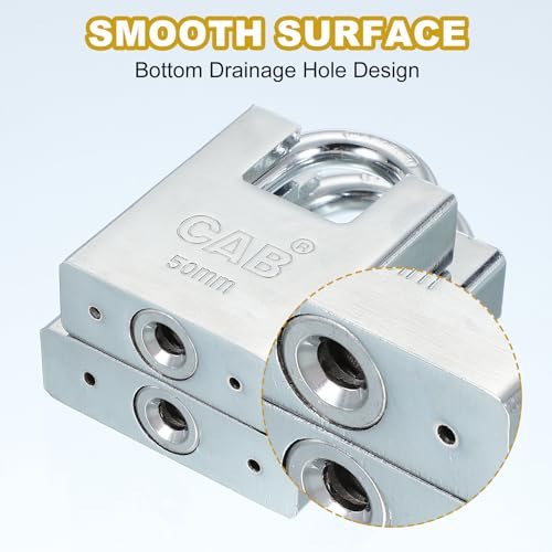 Stainless Steel Padlocks Keyed Different 30mm (1-3/16") 2 Pcs view 5