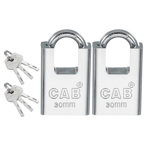 Stainless Steel Padlocks Keyed Different 30mm (1-3/16") 2 Pcs — PATIKIL