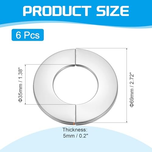 Stainless Steel Round Self-Adhesive Escutcheon Plate Plumbing Wall Cover view 2
